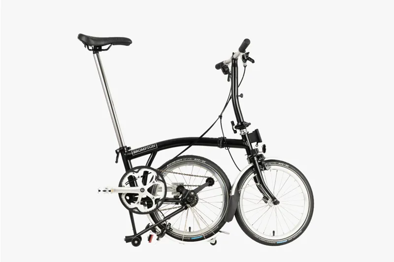Brompton C-Line Urban Low Bar Folding Bike 2022 Black-2